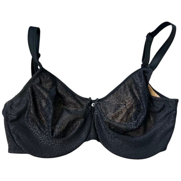 NWOT CHANTELLE C Magnifique Minimizer Bra Smooth Black Lace Size 38DDDD or 38G - Picture 7 of 11